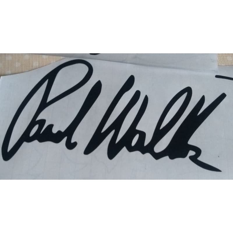 Adesivo Paul Walker assinatura 10cm automotivo