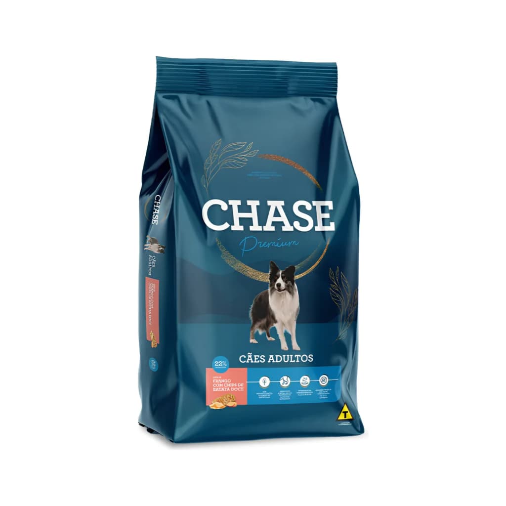 Ração Chase Premium 21% Cães Adultos Frango C/ Chips Batata 15kg