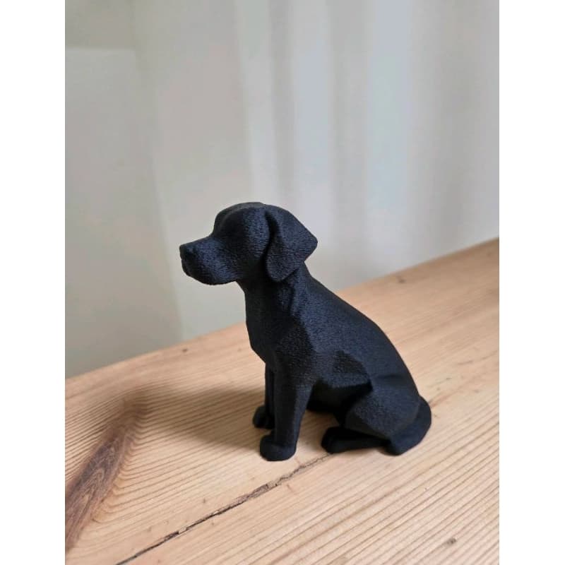 estatua decorativa labrador geometrico moderno