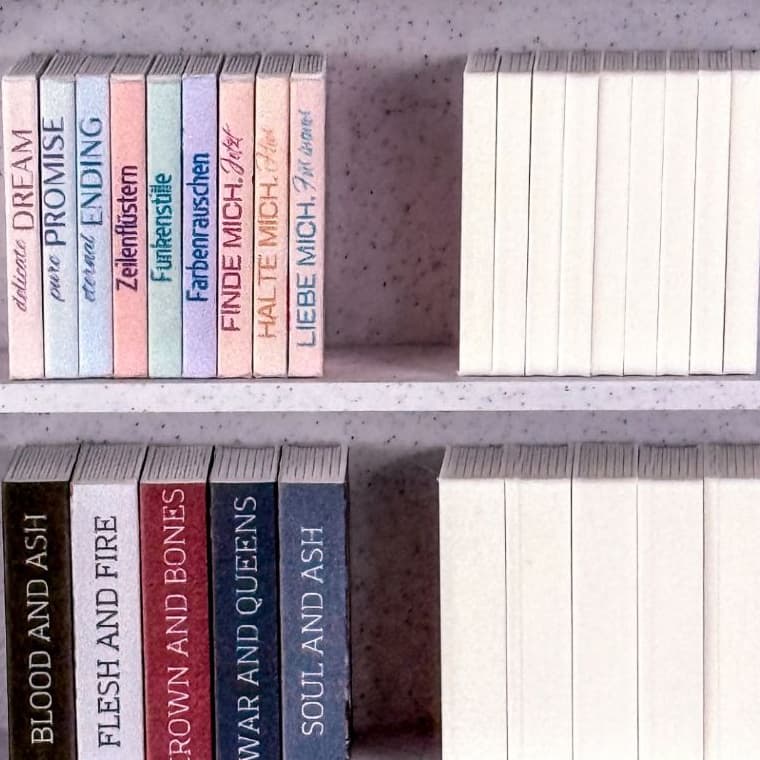 Mini Livros em Branco (Sem Capa) para Miniatura - 3mm - Decoração Estante Mini DIY
