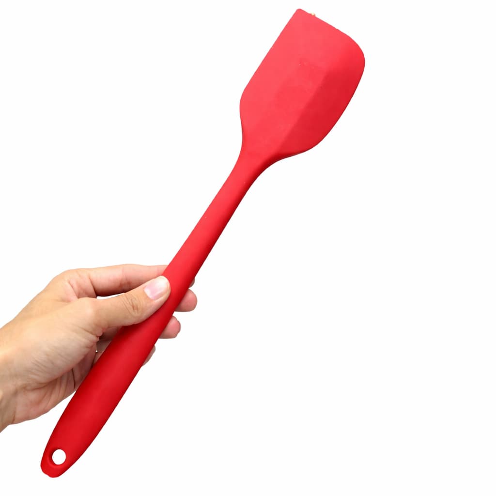 Espátula Pão Duro De Silicone Raspadora Livre 27cm Cor Preto Vermelho