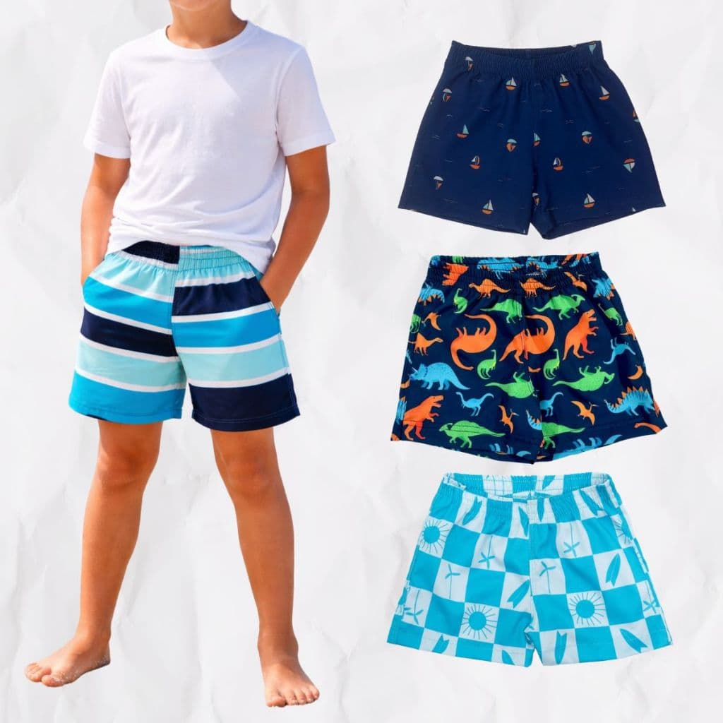 Bermuda Short Tactel Infantil Juvenil Masculina Com Elastano Praia Piscina Verão