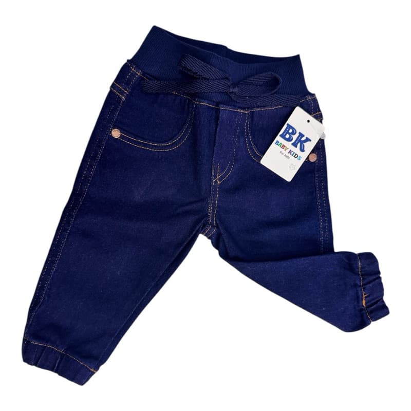 Calça  jeans bebê com elástico  jogger