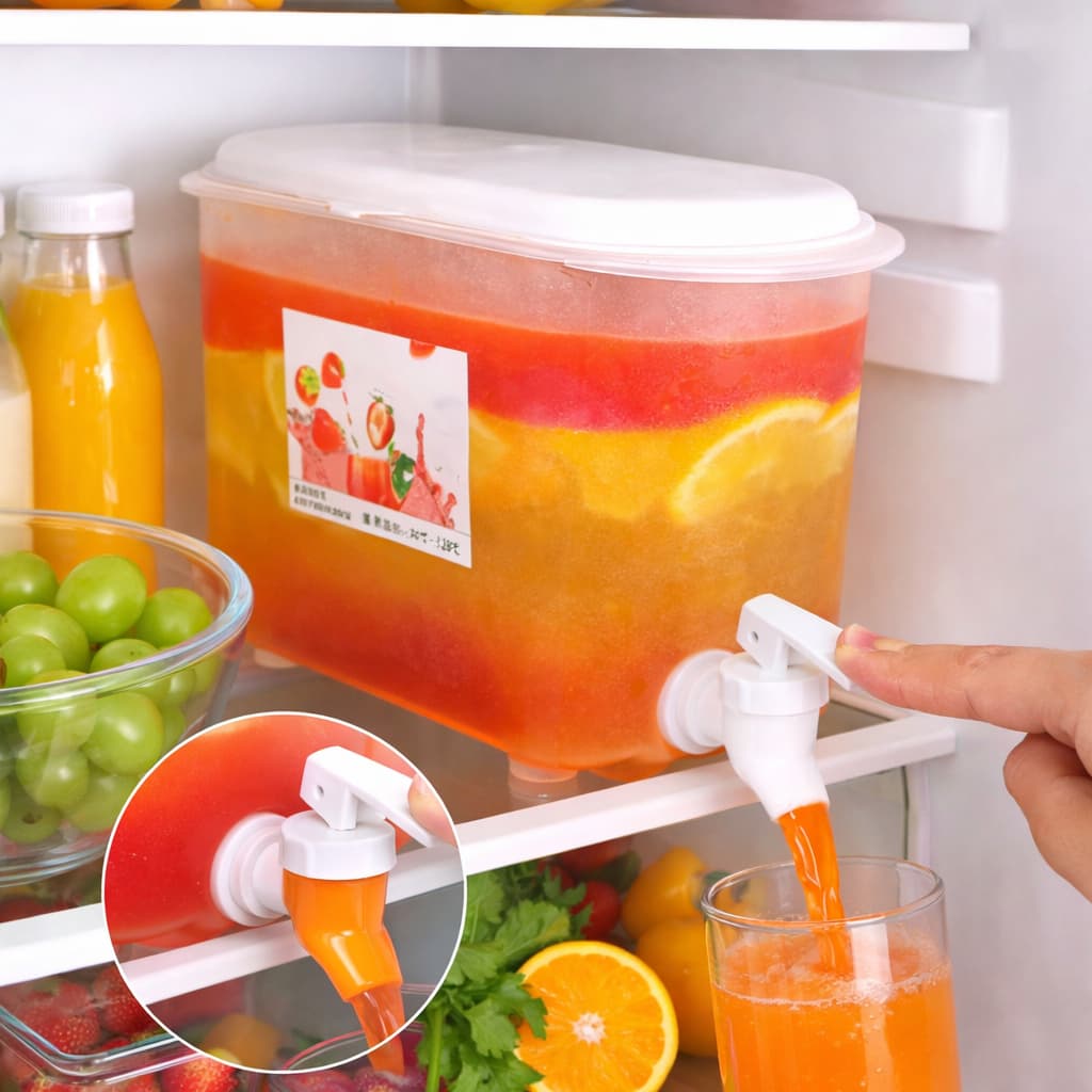 Suqueira Para Geladeira 3L com Torneira Chás Sucos Àgua Bebidas