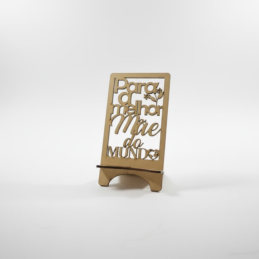 Kit 5 Lembrancinhas Dia das Mães Suporte para Celular Especial MDF