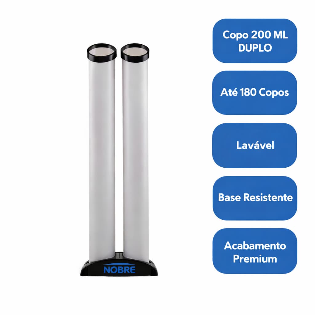 🥤 Papa Copo Duplo Nobre Coletor Organizador de Copos Plásticos para Bebedouro