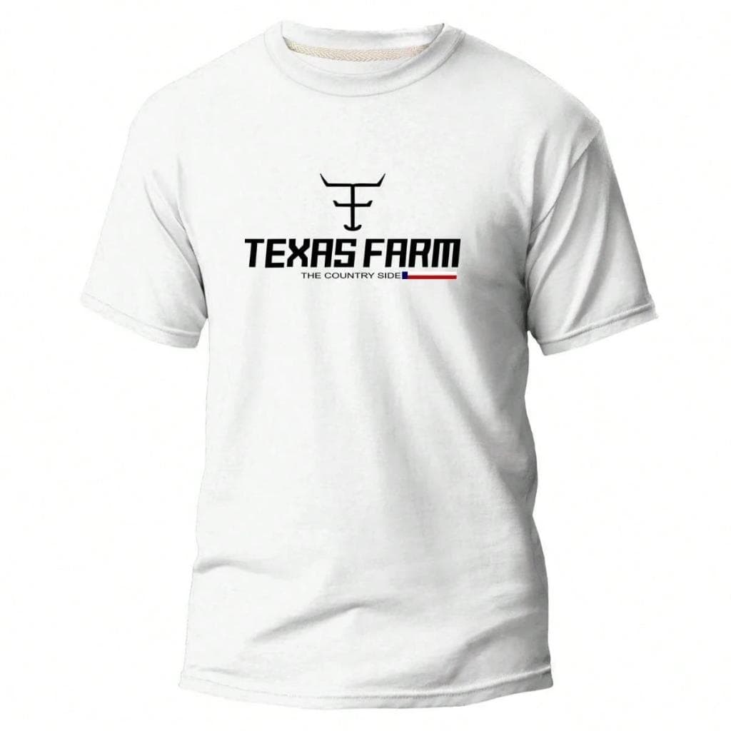 Camiseta Masculina Oversized Algodão Texas Farm com Estampa DTF Durável