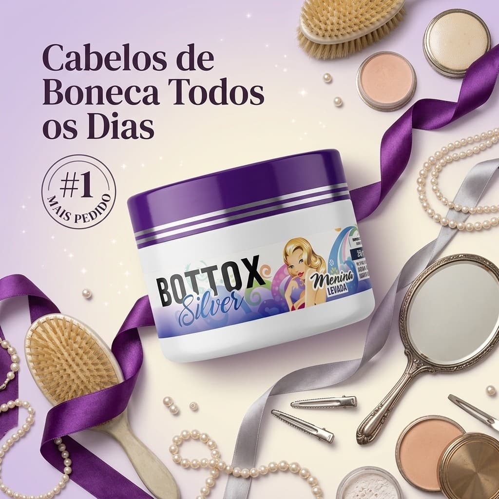 Botox Capilar Silver Menina Levada 250g Mascara Hidratacao Tratamento Profissional Cabelo