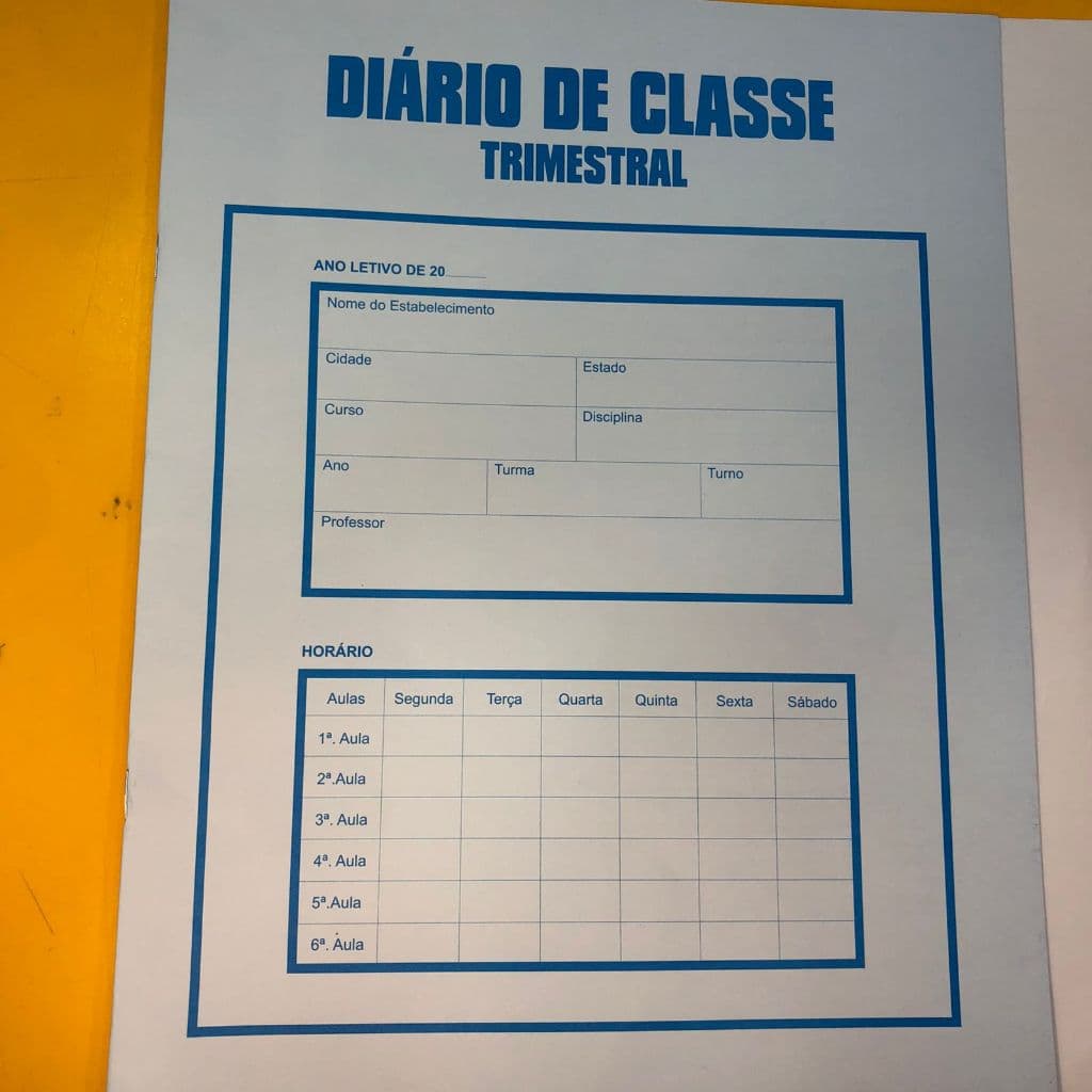 Diário de classe trimestral
