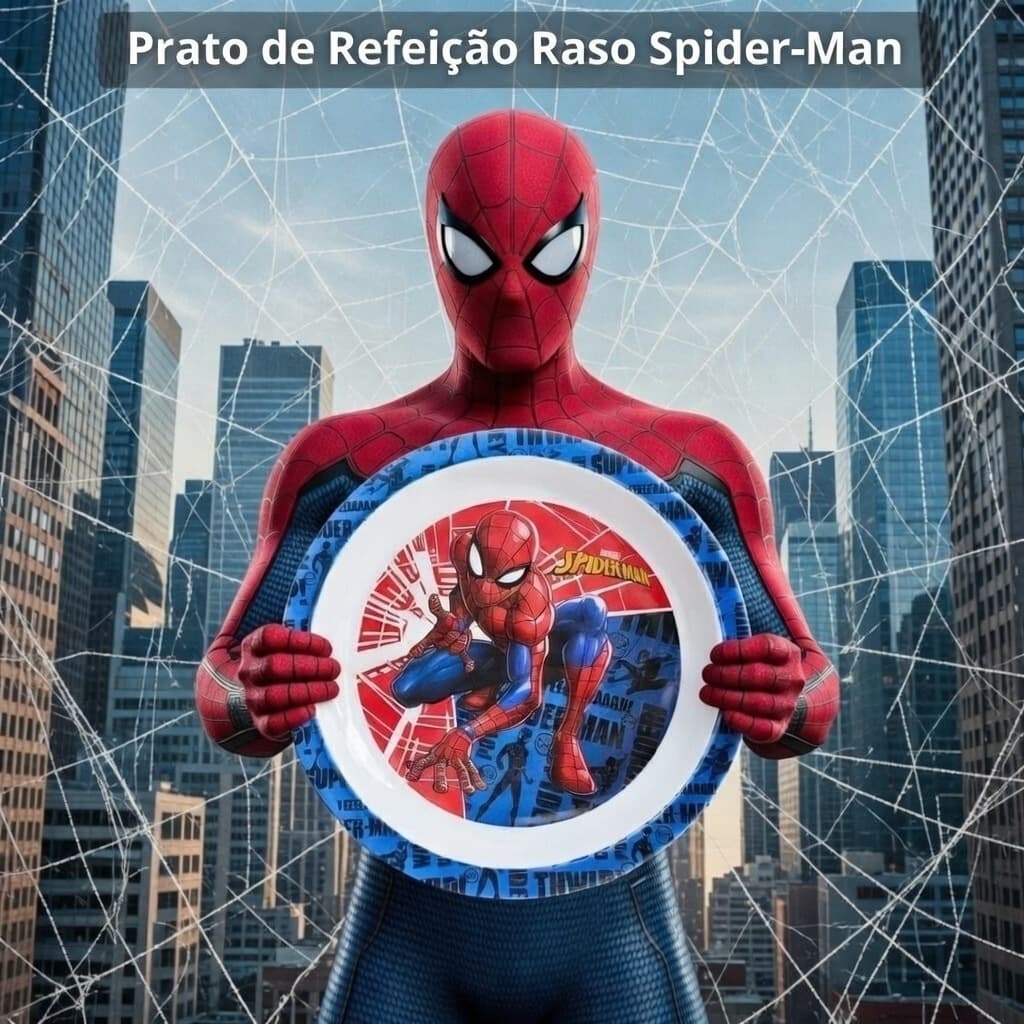 Prato Infantil Para Refeição Homem Aranha Melanina