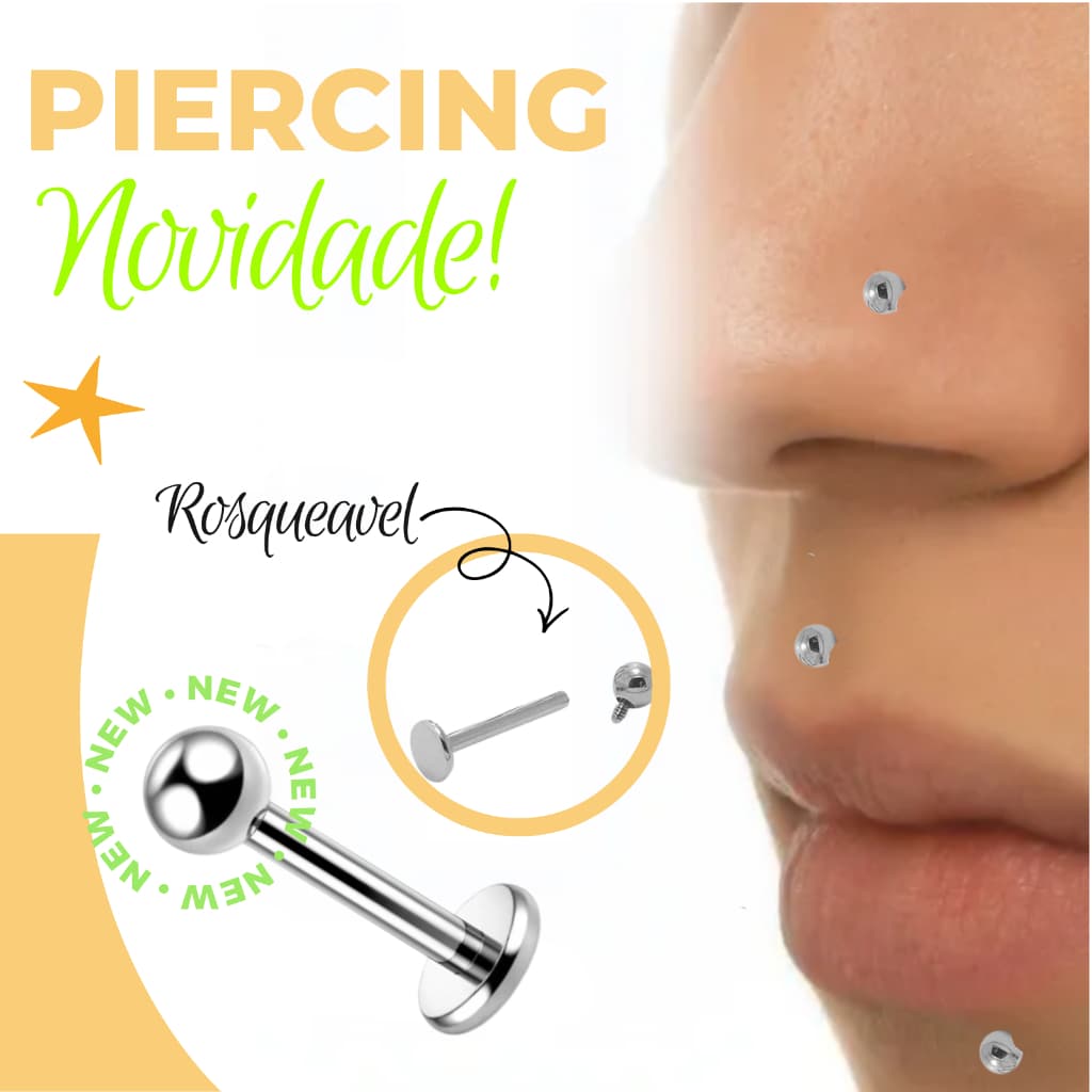 Piercing Aço Cirúrgico Elegante Labret Smile Tragus Septo Medusa Conch Cartilagem