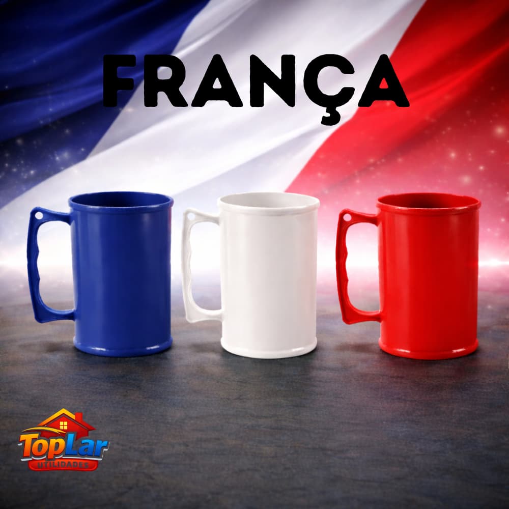 Kit 30 caneca de Chopp COPA DO MUNDO França acrílica