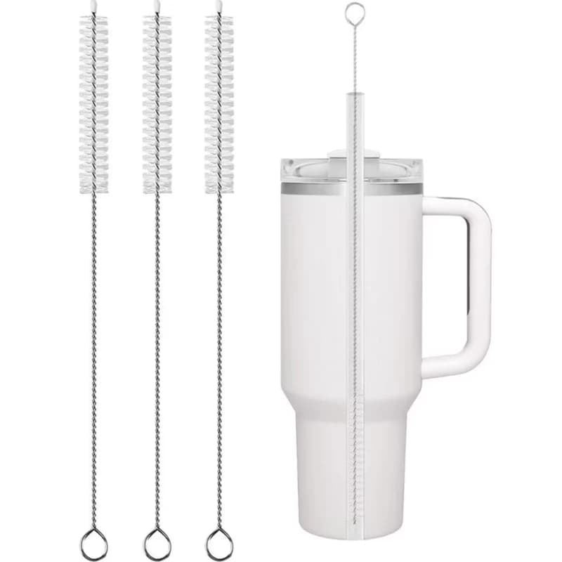 Kit Escova Flexível Limpeza Canudo Inox Ecológico Escovinha Metal