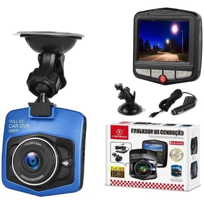 Câmera Veicular DVR Recarregável Full HD 1080P | Câmera Filmadora De Carros, Caminhões, Caminhonetes e Veículos Gerais |
