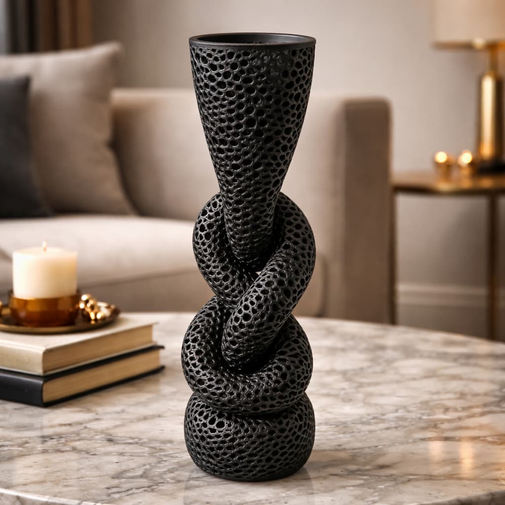 Vaso Decorativo Moderno Nó Design Elegante – Decoração Sala e Quarto Decorativos Premium