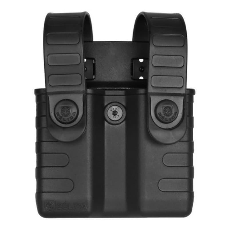 Porta Carregador Duplo Tab Lock Bélica Preto ou Verde Fast - Engate e Soltura Rápida