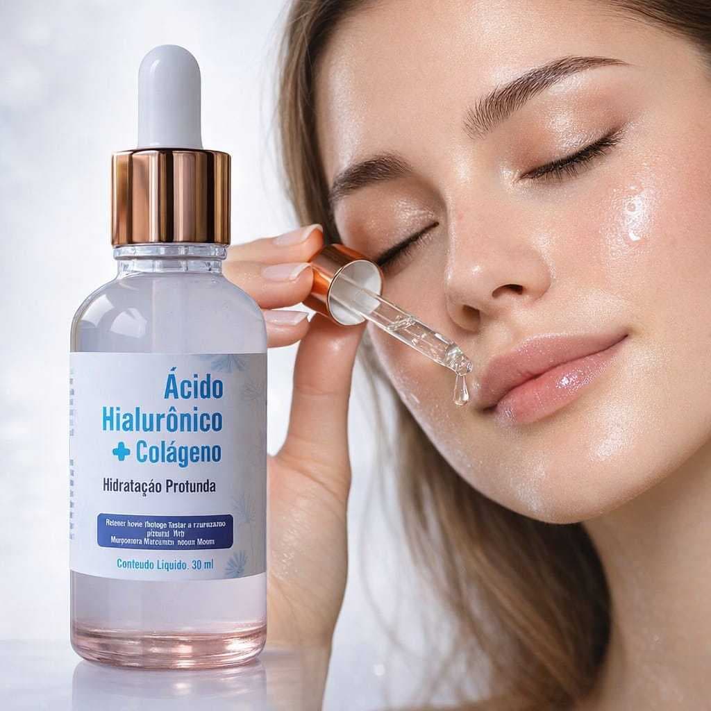 Serum acido hialuronico com colageno anti -rugas anti idade rejusvenecedor