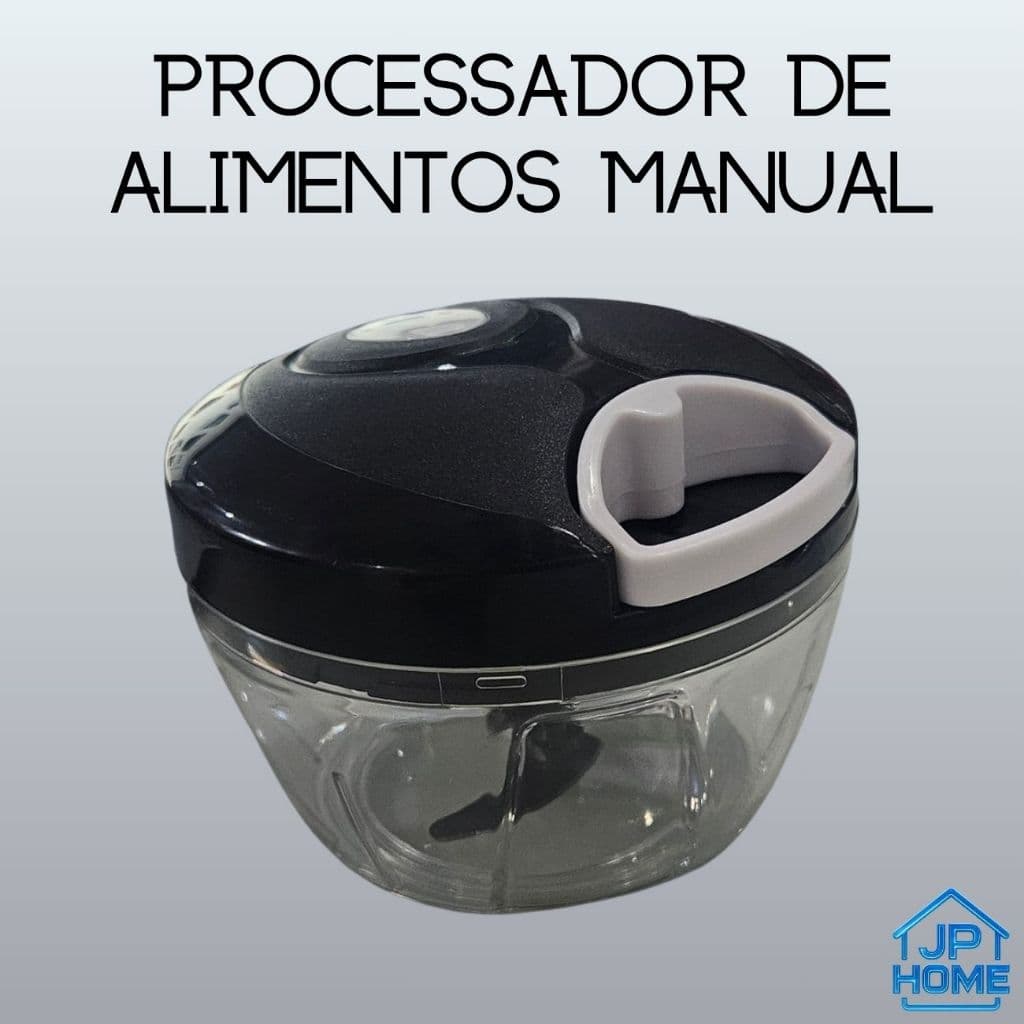 Processador Manual De Alimentos 500ML Com Lâminas de Aço Inox