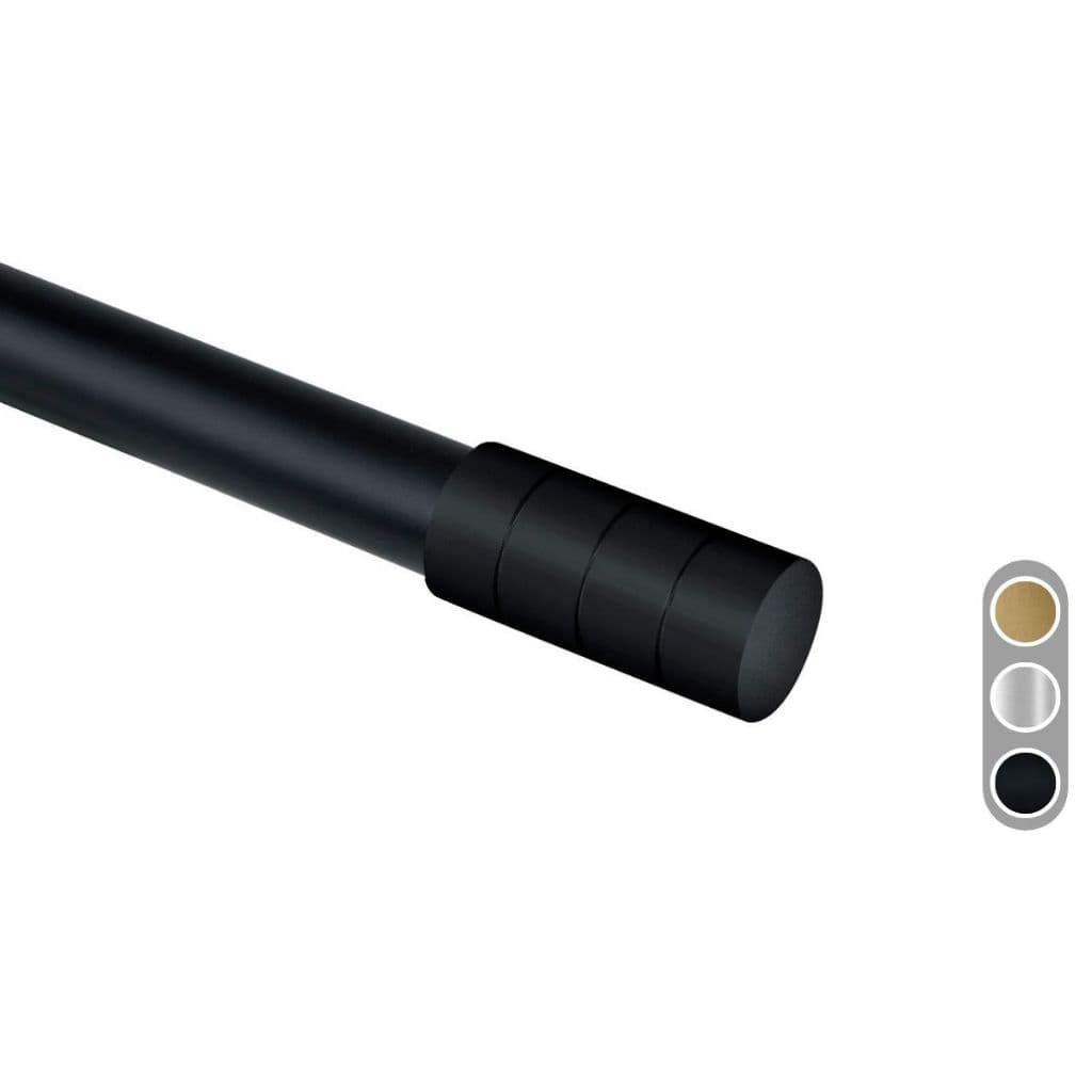 Kit Varão Extensivo 1,20 á 2,10m Com Esfera Slim Para Cortina Grande Quarto Sala