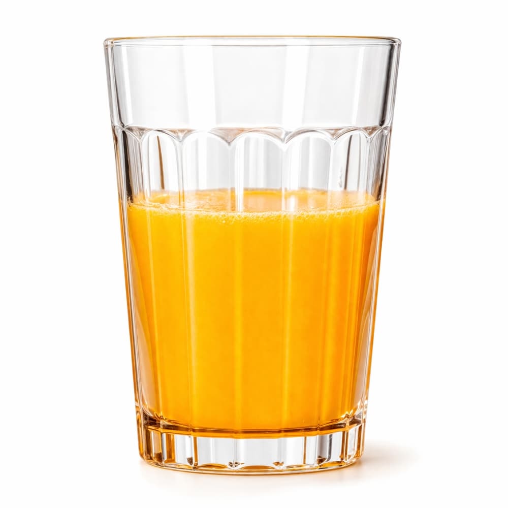 Jogo 06 Copos de Vidro 210ml Canelado em Relevo - Kit Copo 06 Uni - Jogo para Suco Água Refrigerante Drinks - PANAMI