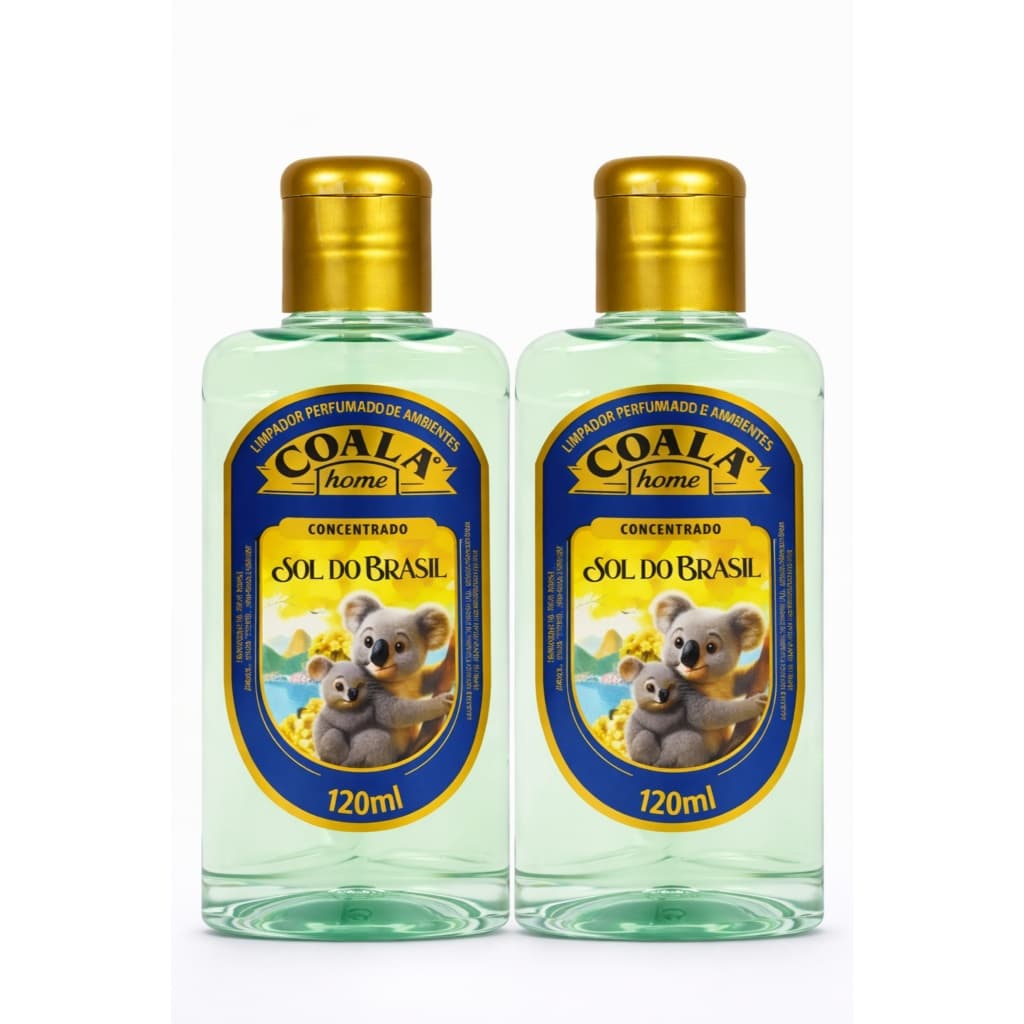 Kit 2 Produto de Limpeza Coala Limpador Perfumado de Ambientes Sol do Brasil 120ML Aromatizante Concentrado