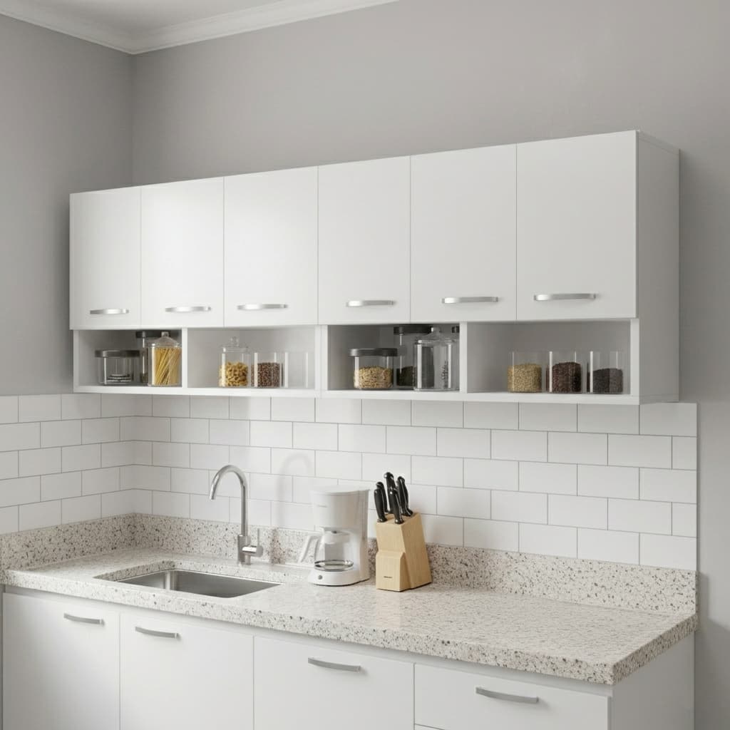 Kit Cozinha 2 Armários Aéreos 3 Portas Bonatto Funcional Moderno