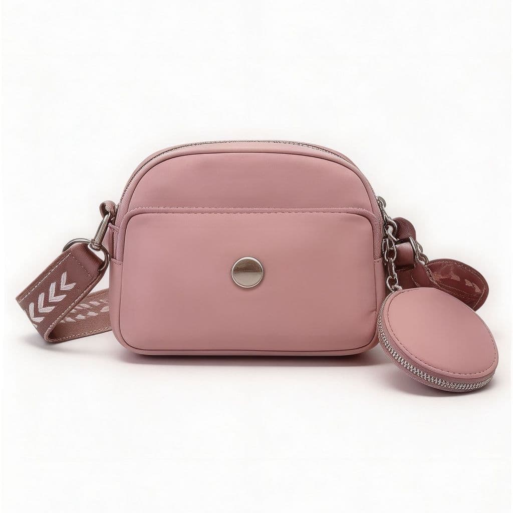Bolsa Transversal Feminina Compacta com Porta Moedas | Estilosa, Leve e Prática (Cores Sortidas)