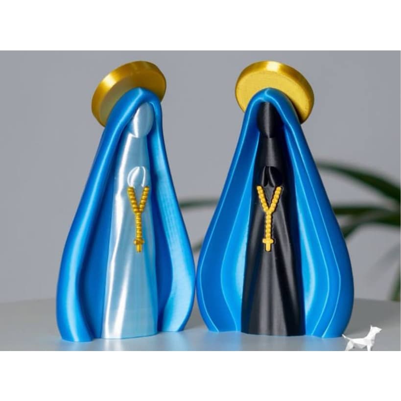 Estátua Nossa Senhora Aparecida Minimalista Decorativa Religiosa em PLA Presente Fé