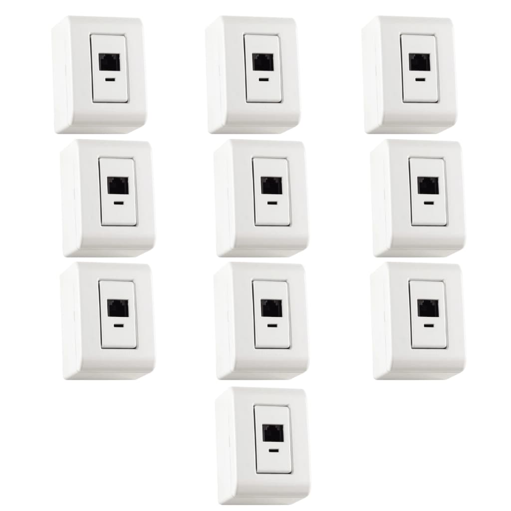 Kit 10x Tomadas Rj45 Cat 6 Sobrepor Lizflex Tramontina
