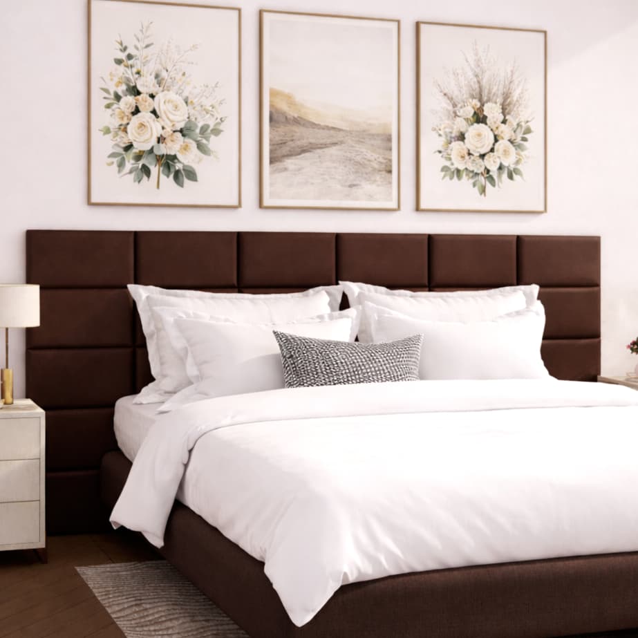 Cabeceira Modular Estofada Suede Para Cama Box  Solteiro, Casal, Queen e King Envio Full
