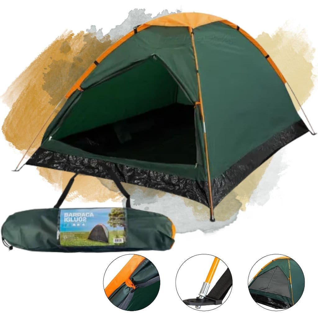 Barraca Camping para 2 Pessoas Iglu Albatroz Leve e Compacta