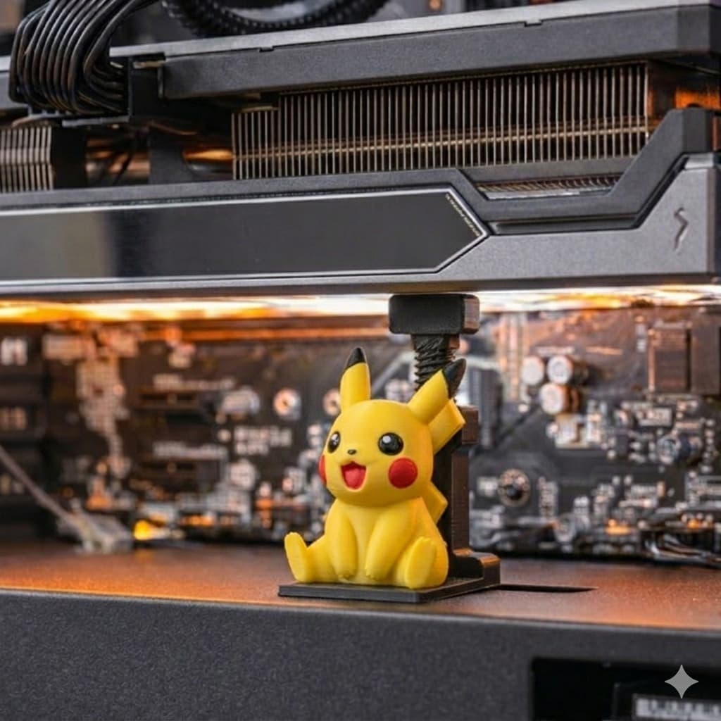 Suporte GPU Pikachu Ajustável 7-12cm Anti Sag Placa de Vídeo Gamer Decorativo Pokemon