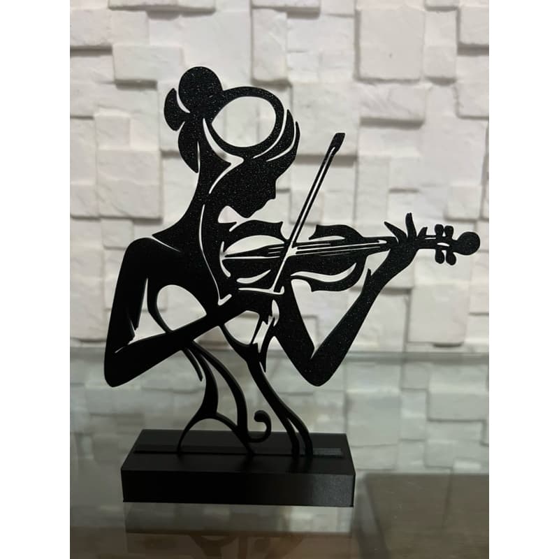 Silhueta Decorativa Violinista – Sofisticação e Arte para Seu Ambiente