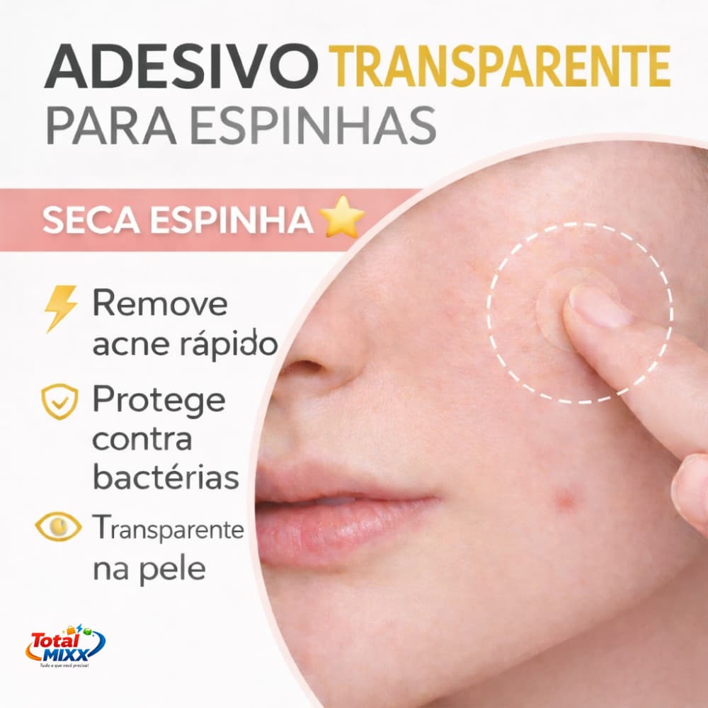 Adesivo Seca Espinha Hidrocoloide Bolinha Transparente