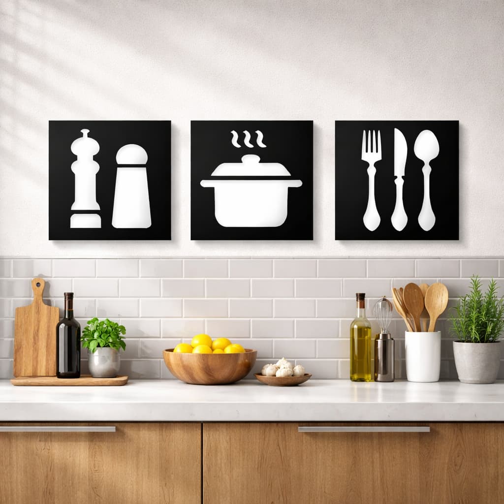 Quadros Decorativos Cozinha Decoração Área Gourmet Mdf