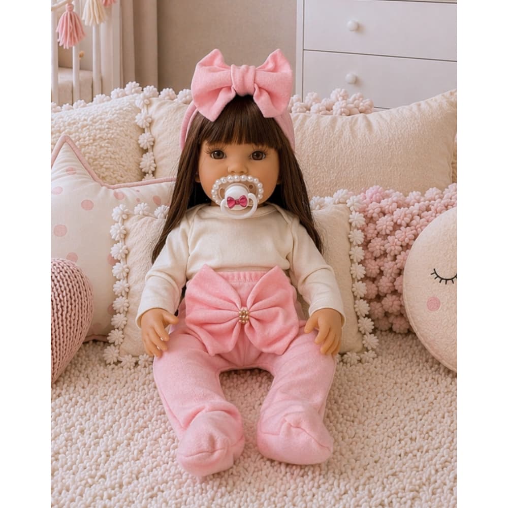 Boneca Reborn Realista Luxo com Kit Enxoval Bebê Reborn Para Presente