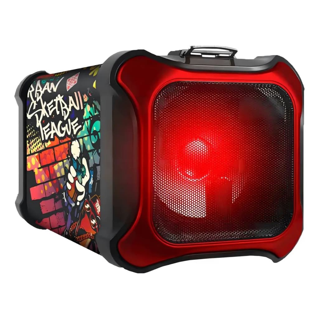 Caixa De Som Bluetooth Telefunken 120W Portátil Bateria Ativa Transport-5 + Microfone