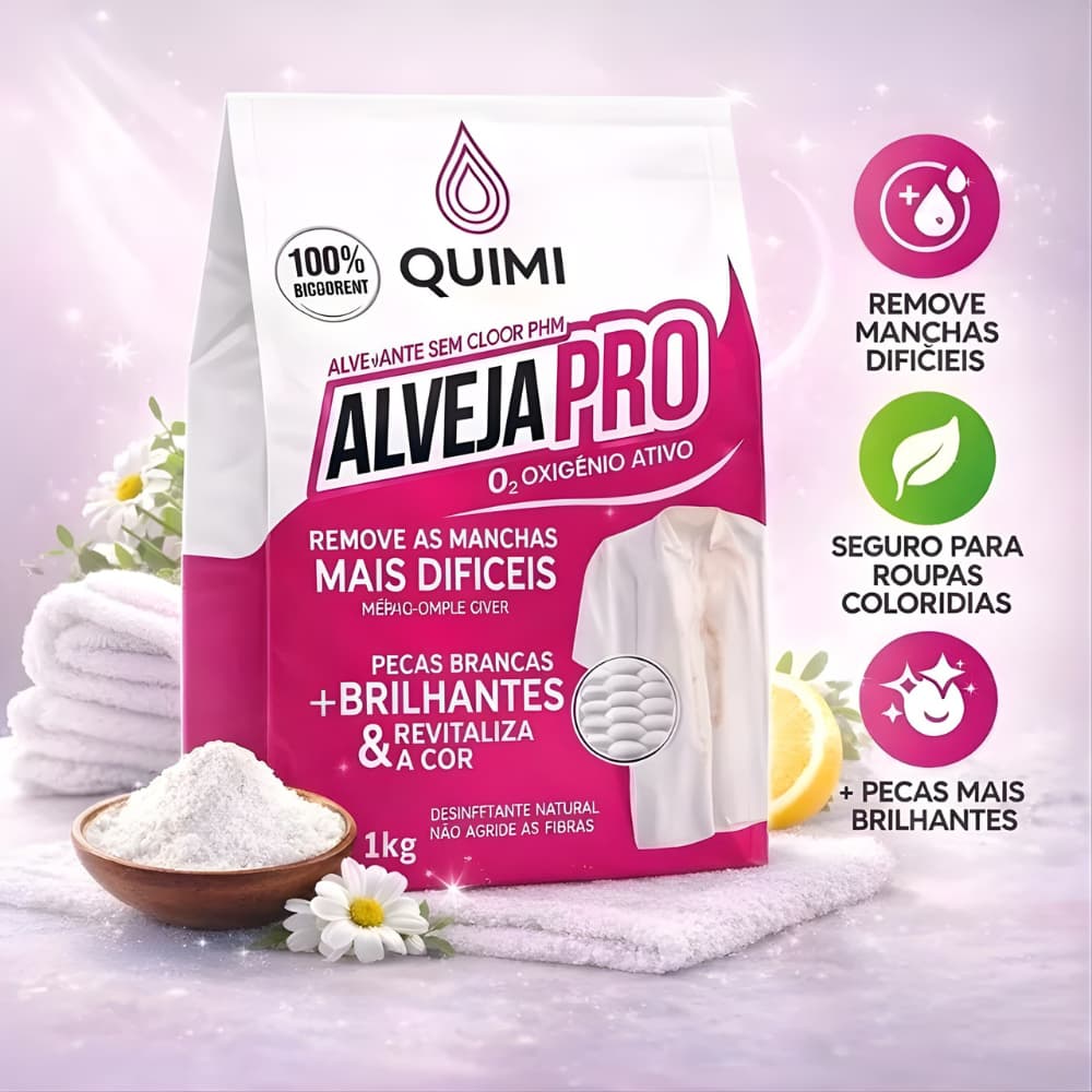 Percarbonato de Sódio 100% Puro Tira Manchas Roupas Brancas e Coloridas Alvejante Sem Cloro Limpeza Pesada