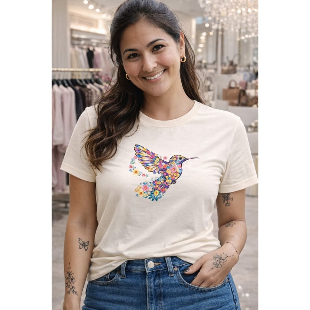 Camiseta Estampada T-Shirt Coleção Pássaros Blusa Camisa Feminina Arara Beija Flor Tucano Sabía