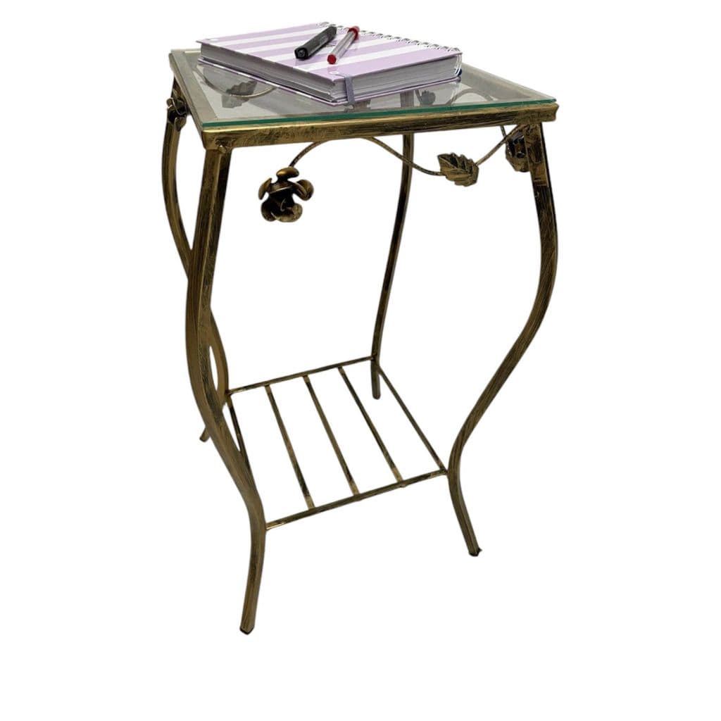 Mesa de canto coluna flor aparador quadrado sala quarto decoraçao 40x40x68