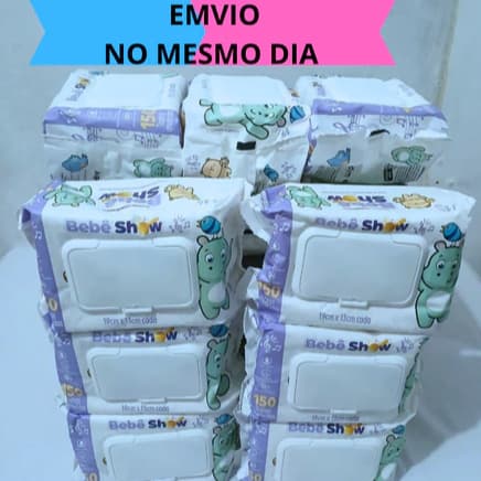 300 Unidades Lencinhos Bebe Toalha Umedecido Marca - Bebê Show Barato Com Tampa