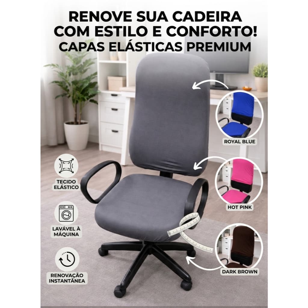 🪑 Capa para Cadeira Presidente – Proteção Premium e Ajuste Perfeito