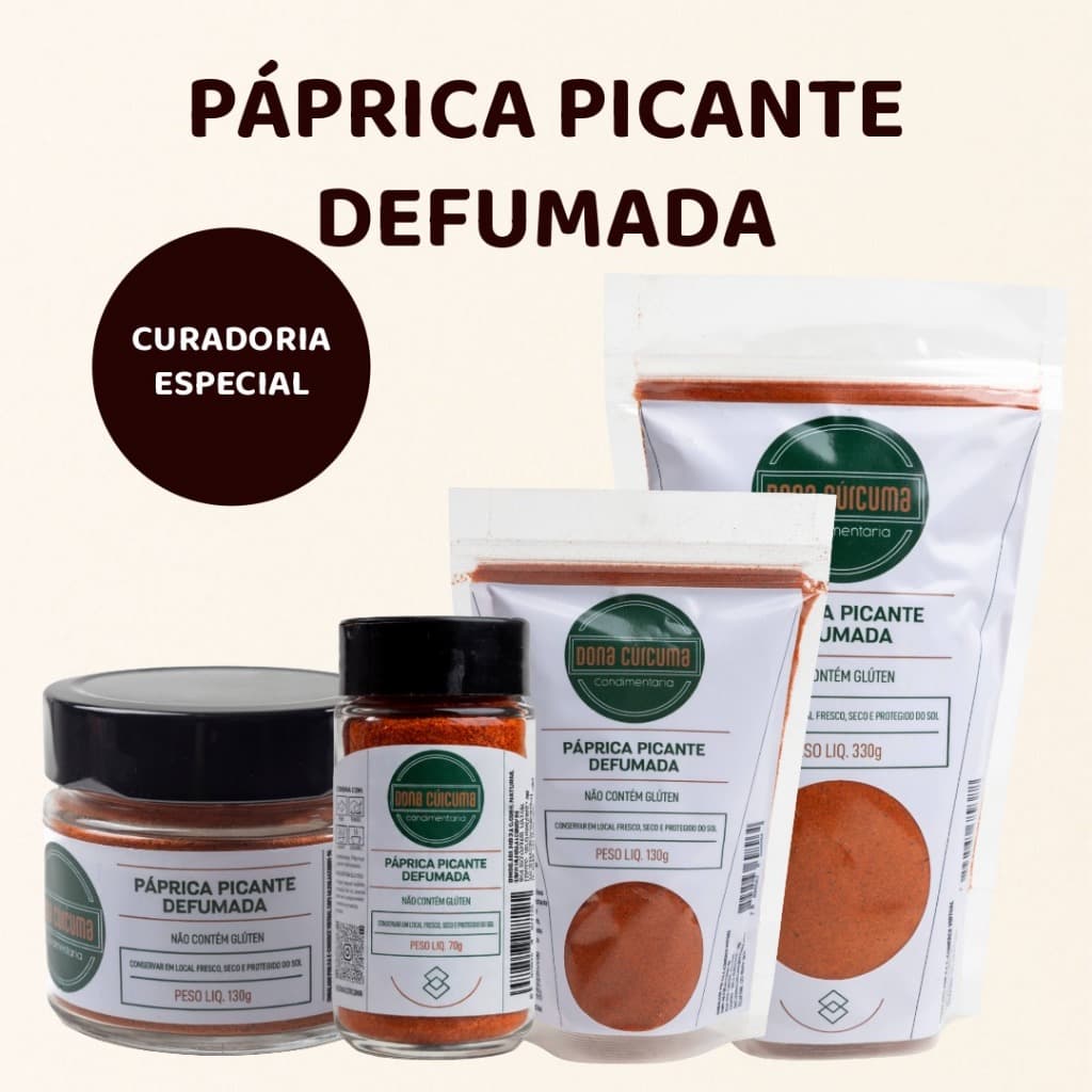 Páprica Picante Defumada | Temperos e Especiarias – Dona Cúrcuma