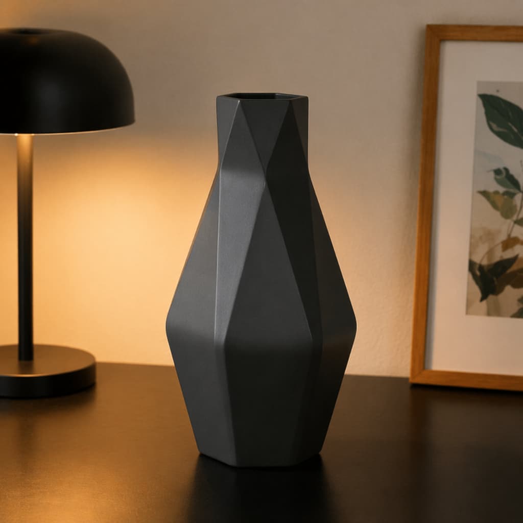 Vaso Geométrico Decorativo Minimalista para Sala e Escritório - Vaso Moderno Para Plantas Artificiais