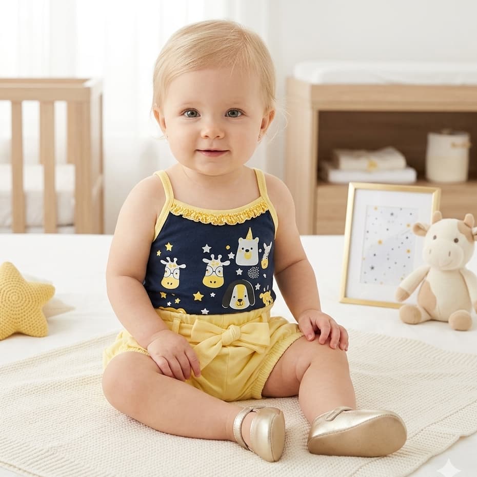 Conjuntos menina verão blusa batinha shorts conjunto bebê infantil peças de roupa algodão