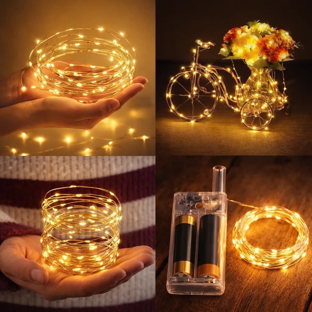 Fio De Fada Led Cordão De Luz 3m Decoração 30 Leds Pilha