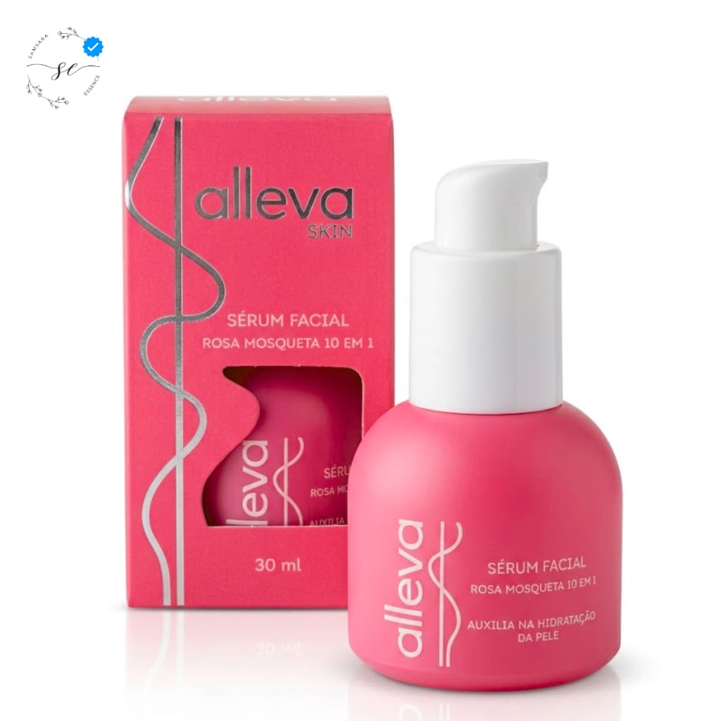Sérum Facial Rosa Mosqueta Clareador Anti Acne Blend de Vitaminas 10 em 1 Alleva