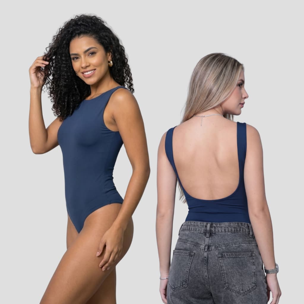 Body Costa Nua Feminino Suplex Premium Alça Larga Forrado Modelagem Perfeita Bori Bory Bodie
