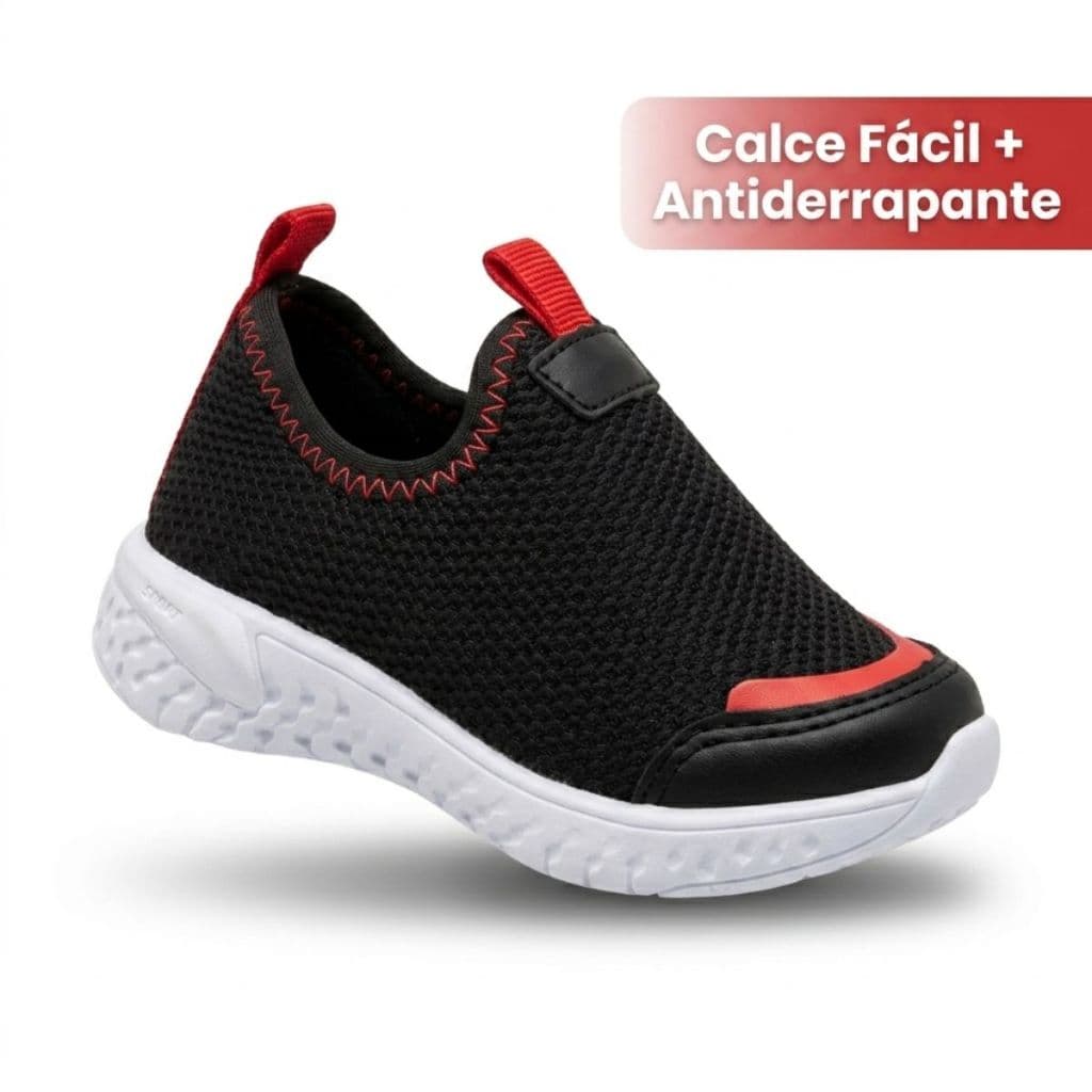 Tenis Infantil Calce Facil Masculino Slip On Menino Escolar Leve Confortavel