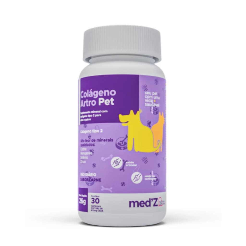 Colageno Artro Pet Med'z  Suplemento para Articulacao Saúde e Mobilidade para Cães e Gatos